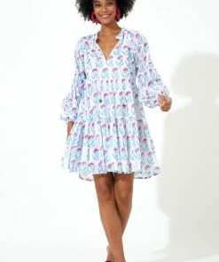 OLIPHANT Balloon Sleeve Short- Poppy Blue