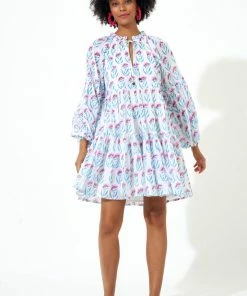 OLIPHANT Balloon Sleeve Short- Poppy Blue