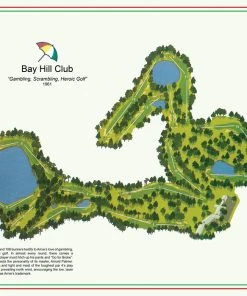 Vintage Golf Course Maps Father's Day Bay Hill Map