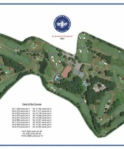 Vintage Golf Course Maps Bedford Golf & Tennis Club