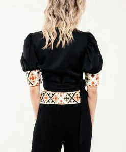RosewaterHouse Embroidered Del Blouse - Black