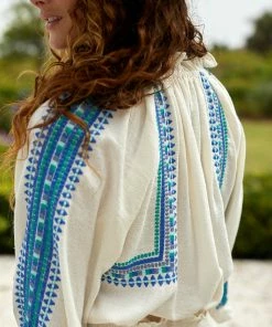 The Coast Brand WHAT'S HOT Boulder Top - Blue/Green/Light Blue/Denim