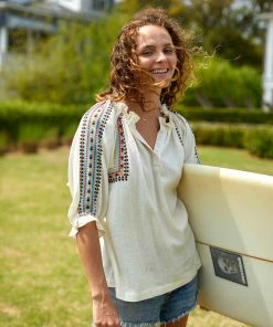 The Coast Brand WHAT'S HOT Boulder Top - Burnt Red/Light Blue/Navy/Saffron 7 The Coast Brand WHAT'S HOT Boulder Top - Burnt Red/Light Blue/Navy/Saffron