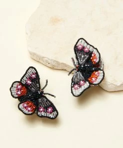 Mignonne Gavigan Butterfly Stud Earrings Pink Blue WHAT'S HOT