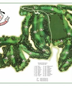 Vintage Golf Course Maps Camargo Map