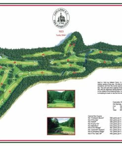 Vintage Golf Course Maps Cascades