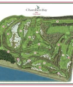 Vintage Golf Course Maps Chambers Bay