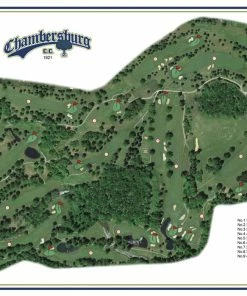 Vintage Golf Course Maps Chambersburg Country Club