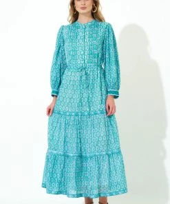 OLIPHANT Cinched Pintuck Maxi- Lisbon Green