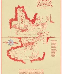 Vintage Golf Course Maps Coldstream Father's Day