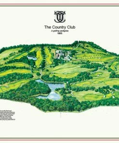 Vintage Golf Course Maps The Country Club Father's Day
