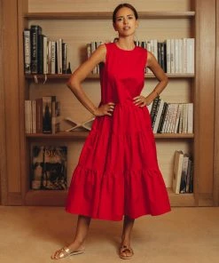 Daphne Wilde The Marie-Louise In Red Cotton