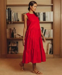 Daphne Wilde The Marie-Louise In Red Cotton