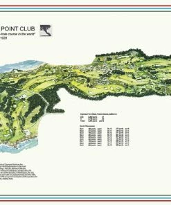 Vintage Golf Course Maps Father's Day Cypress Point
