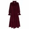 Daydress Alma Dress In Red Velvet Needlecord WHAT'S HOT