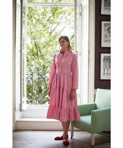 Daydress WHAT'S HOT Dakota Dress In Pink Poplin 11 Daydress WHAT'S HOT Dakota Dress In Pink Poplin