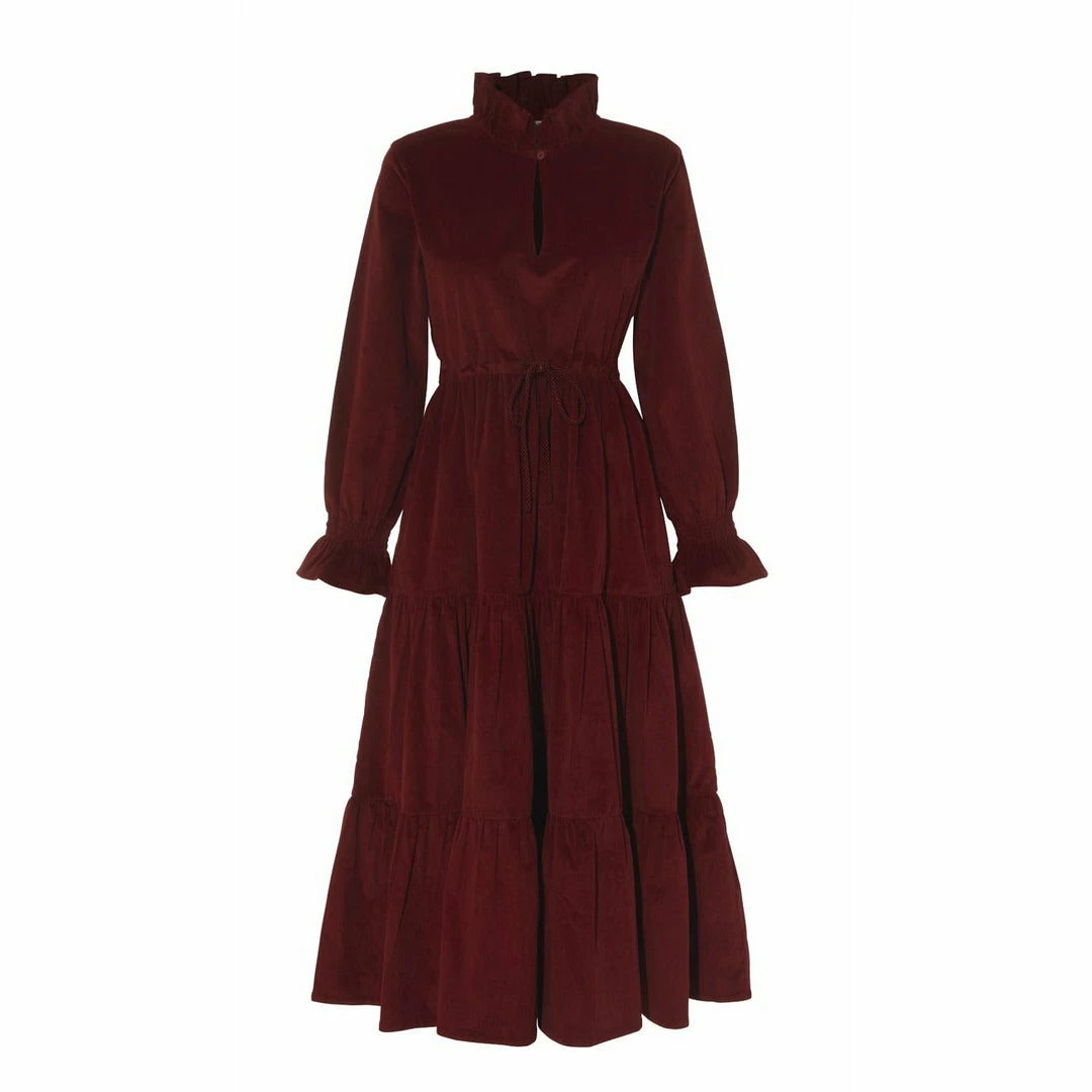 Daydress Alma Dress In Red Velvet Needlecord WHAT'S HOT 4 Daydress Alma Dress In Red Velvet Needlecord WHAT'S HOT