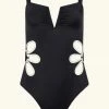 Follow Suit The Flora One Piece - Black & Ivory