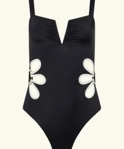 Follow Suit The Flora One Piece - Black & Ivory