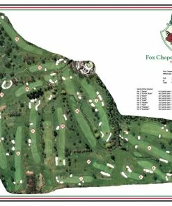 Vintage Golf Course Maps Fox Chapel Father's Day