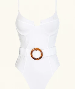 Follow Suit The Francesca One Piece - White Mme. Mink