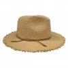 Hat Attack Classic Packable Travel Hat With Fringe- Toast
