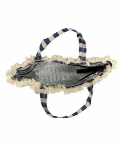 Hat Attack Canvas Cooler Tote- Denim Stripe