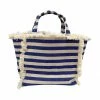 Hat Attack Canvas Cooler Tote- Denim Stripe