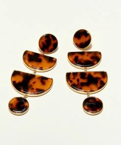 Mignonne Gavigan Gabriella Drop Earrings Brown