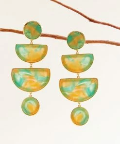 Mignonne Gavigan WHAT'S HOT Gabriella Drop Earrings Green Yellow 6 Mignonne Gavigan WHAT'S HOT Gabriella Drop Earrings Green Yellow