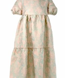 Casey Marks Mint & Pink Brocade Madeline Dress