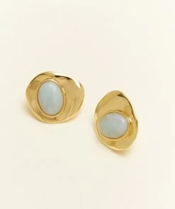 Mignonne Gavigan Helen Stud Earrings Light Blue