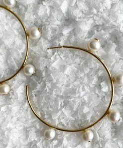 Couplet Vacation Shop Les Perles Pink Sapphire Hoops