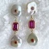 Couplet ACCESSORIES Les Perles Gem Drop Earrings
