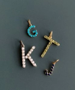 Briony Raymond Confetti Pearl Letter Pendant Fine Jewelry