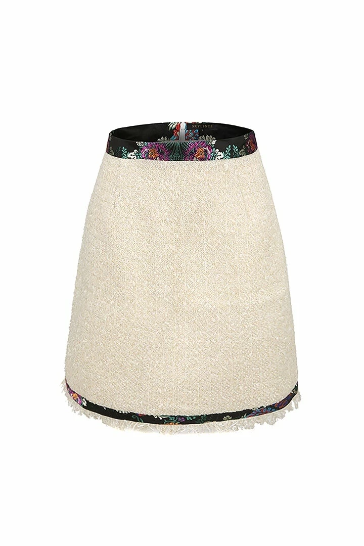 SKYLENCE WHAT'S HOT Chelsea Tang Tweed Skirt White 3 SKYLENCE WHAT'S HOT Chelsea Tang Tweed Skirt White