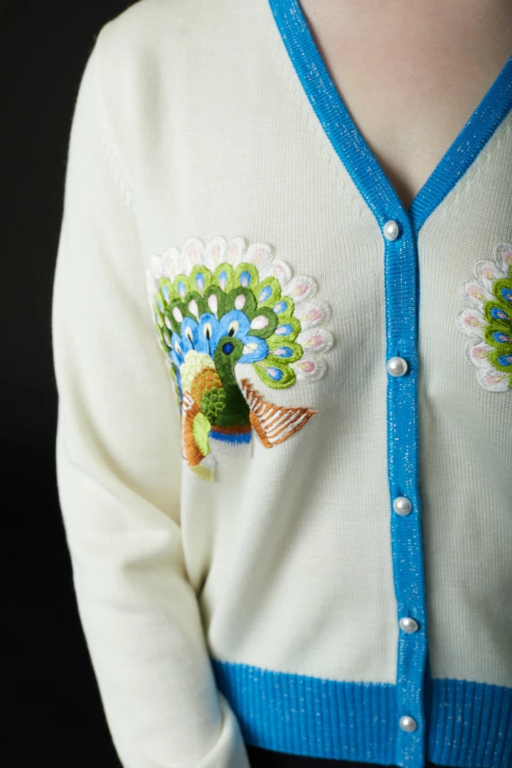 SKYLENCE Qiaochu Embroidered Cardigan Blue 7 SKYLENCE Qiaochu Embroidered Cardigan Blue