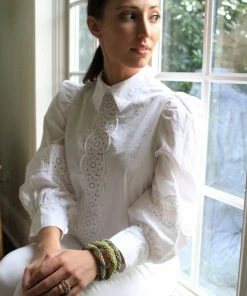 SH Designs Gold With Celadon Bracelet