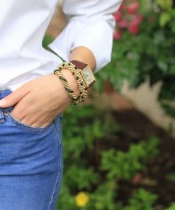 SH Designs Gold With Black Bracelet WHAT'S HOT