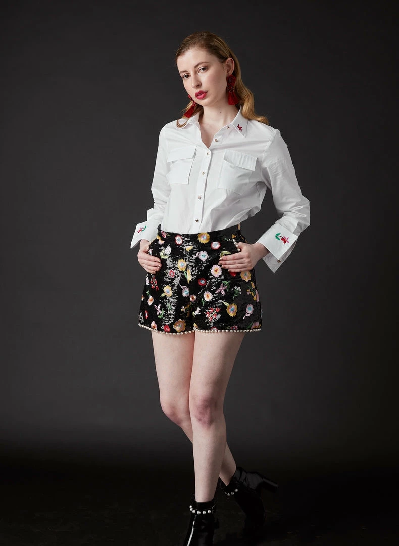 SKYLENCE WHAT'S HOT Derling Embroidered Shorts 4 SKYLENCE WHAT'S HOT Derling Embroidered Shorts