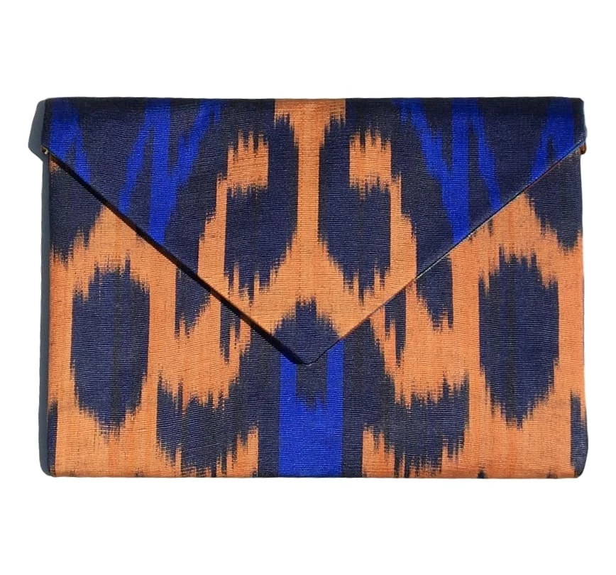 Larkin Lane WHAT'S HOT Hayfields Silk Ikat Envelope Clutch - Small 3 Larkin Lane WHAT'S HOT Hayfields Silk Ikat Envelope Clutch - Small