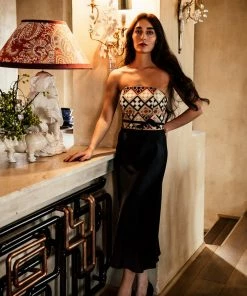 RosewaterHouse Avin Slip Skirt - Black CLOTHING