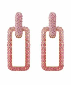 QuayL Chain Link Hoops - Pink Ombré ACCESSORIES