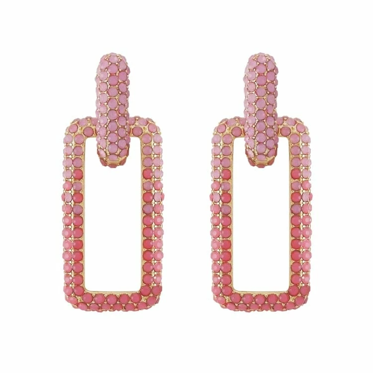 QuayL Chain Link Hoops - Pink Ombré ACCESSORIES 3 QuayL Chain Link Hoops - Pink Ombré ACCESSORIES