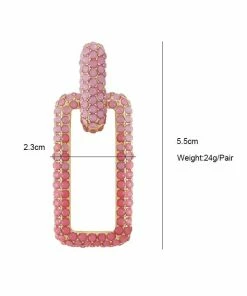 QuayL Chain Link Hoops - Pink Ombré ACCESSORIES