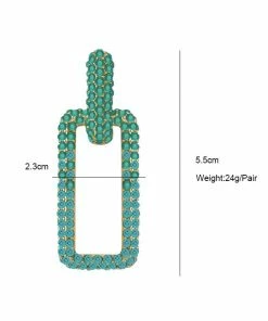 QuayL WHAT'S HOT Chain Link Hoops - Turquoise Ombré