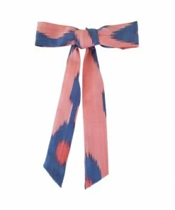 Larkin Lane Dunmore Silk Ikat Bow Barrette Cool As IKat