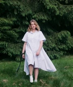 Jasmine Chong CLOTHING Amie Silk Poplin Shirtdress