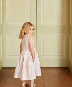 Seraphina THE LITTLE PETAL DRESS | Pink & White Stripe