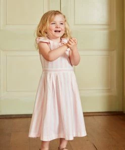 Seraphina THE LITTLE PETAL DRESS | Pink & White Stripe